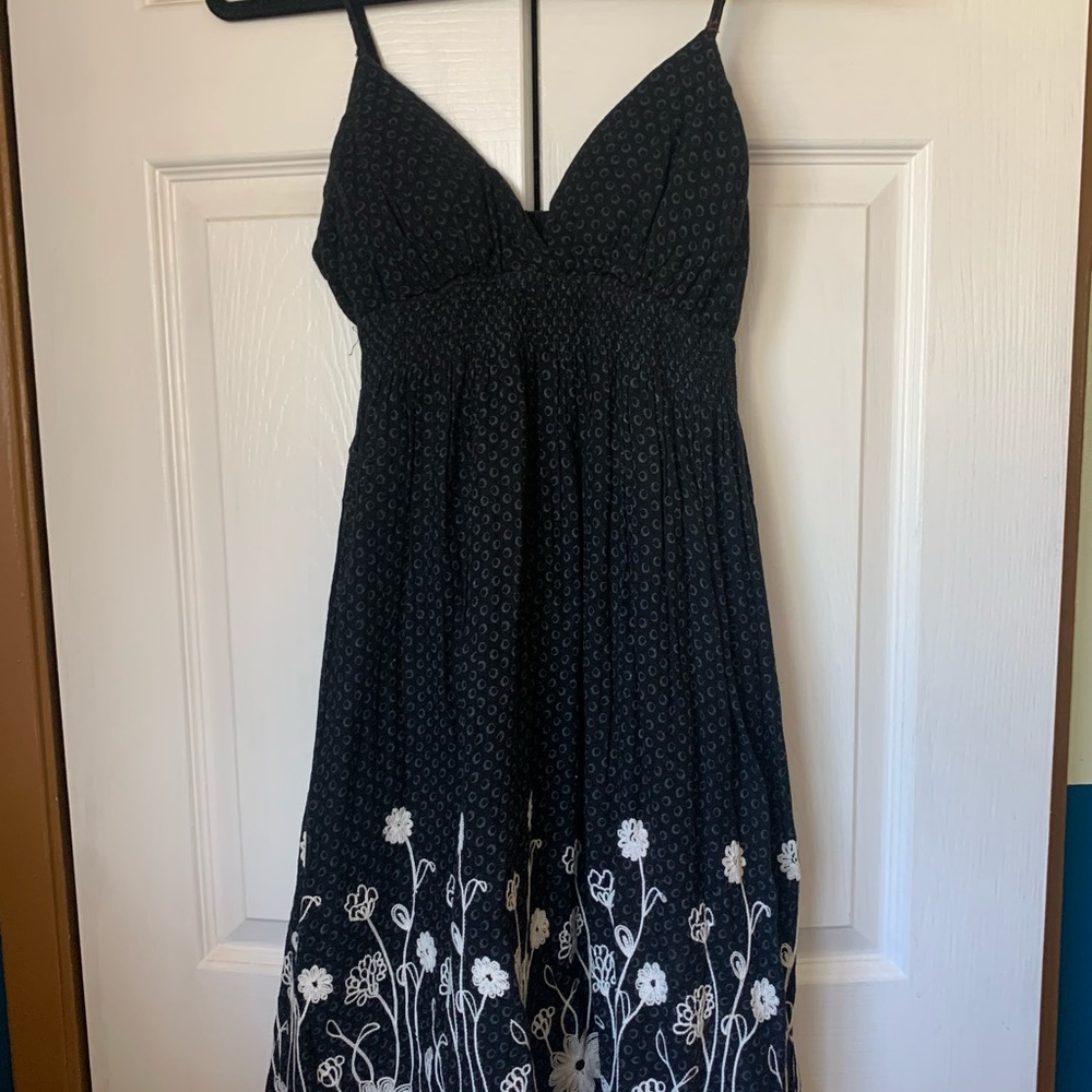 Black floral dress